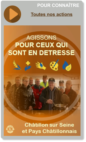 POUR CONNAÎTRE Toutes nos actions